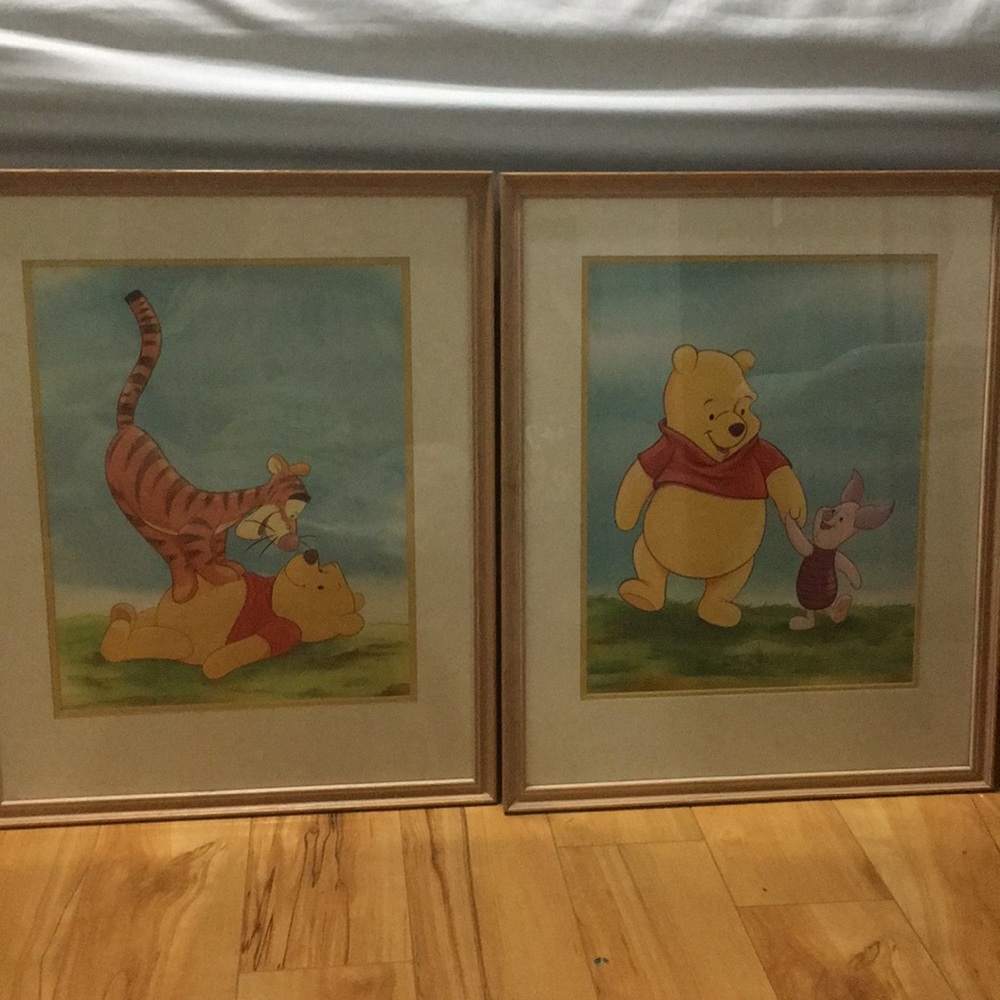 Vintage Disney’s Winnie the Pooh and tigger framed art